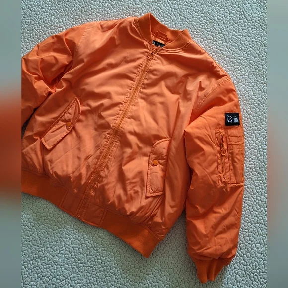 ZARA Kids' Orange Bomber Jacket Size M - Picture 5 of 9